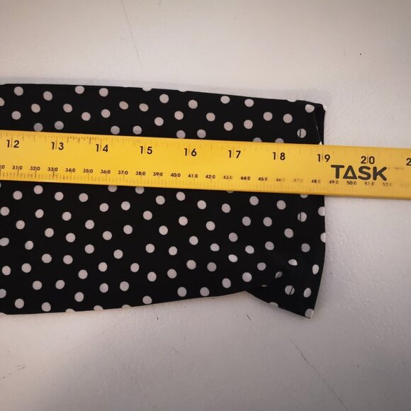 Anne Klein Ladies Size Medium Black & White Polka Dot V-neck Top - Picture 8 of 9